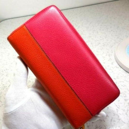 Gucci Fuchsia Orange W Bamboo Pull