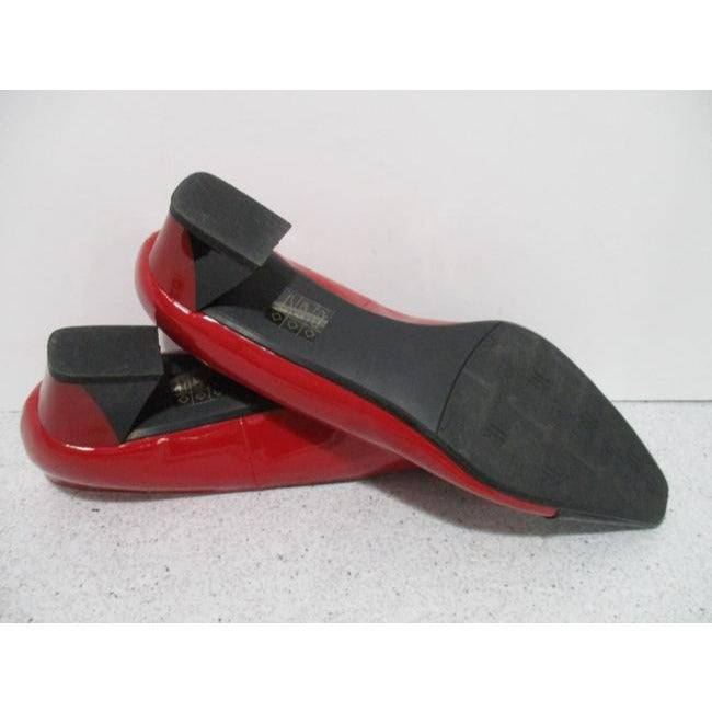 J Renee Red And Black Jipsy Stunning Patent Squared Pumps Size Us