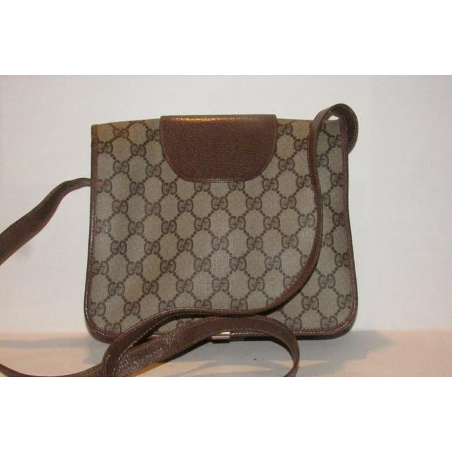 Gucci Horsebit Vintage Accessory Collection Brown Large G Logo Print