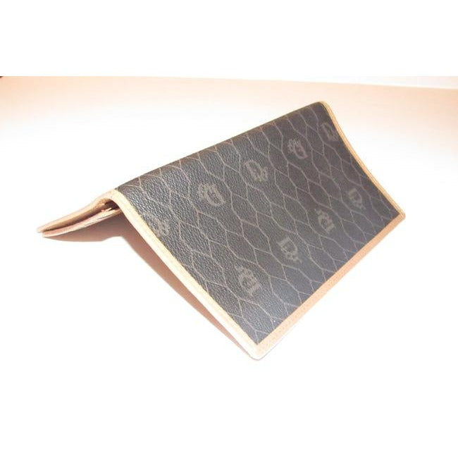 Dior Grey Camel Honeycomb Print Wallet