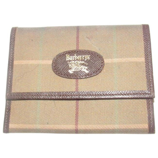 Burberry Multi Color Windowpane Plaid Vintage Wallet