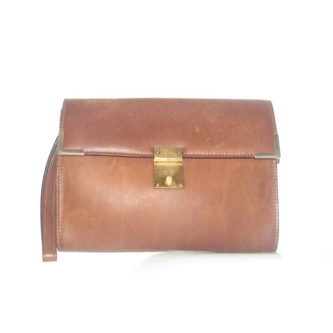 Gucci Vintage Pursesdesigner Purses Brown Leather Clutch