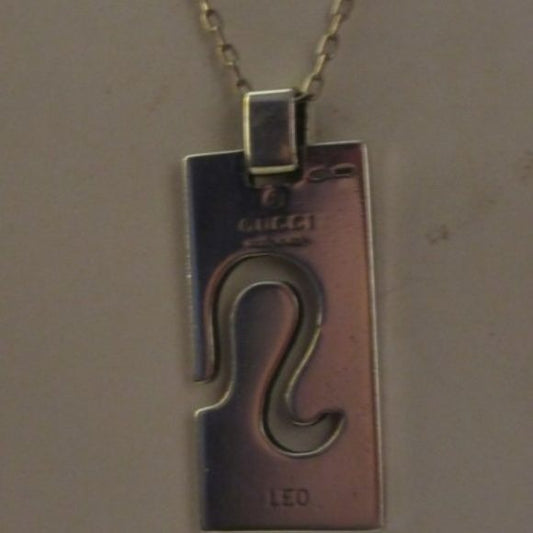 Gucci Bold Sterling 'leo' Zodiac Symbol Pendant