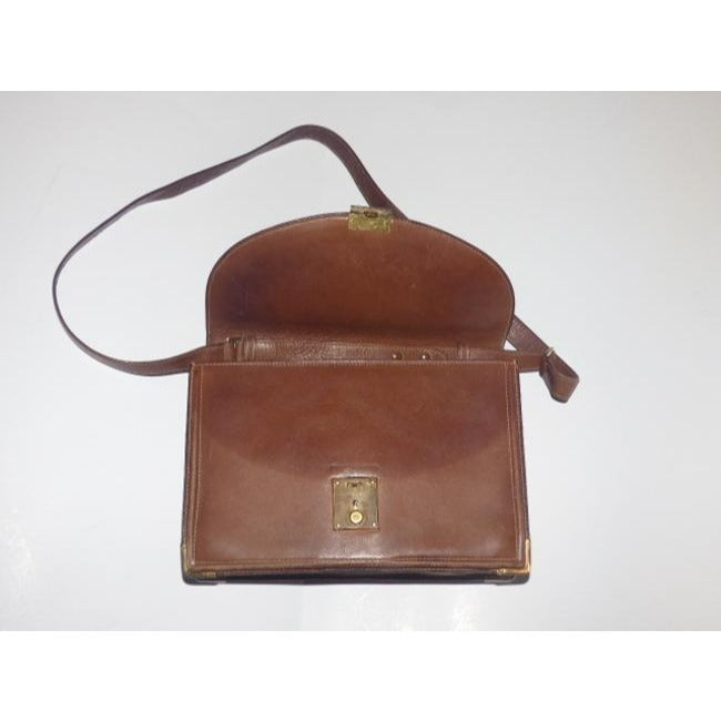 Gucci Vintage Supple Brown Leather Shoulder Bag