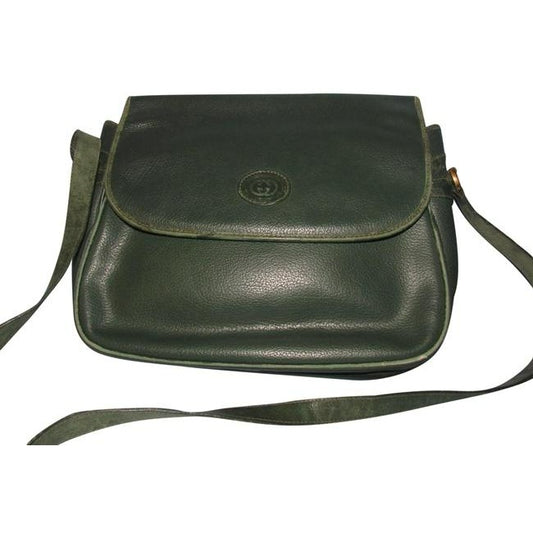 Gucci Vintage Forest Green Leather Hobo Bag