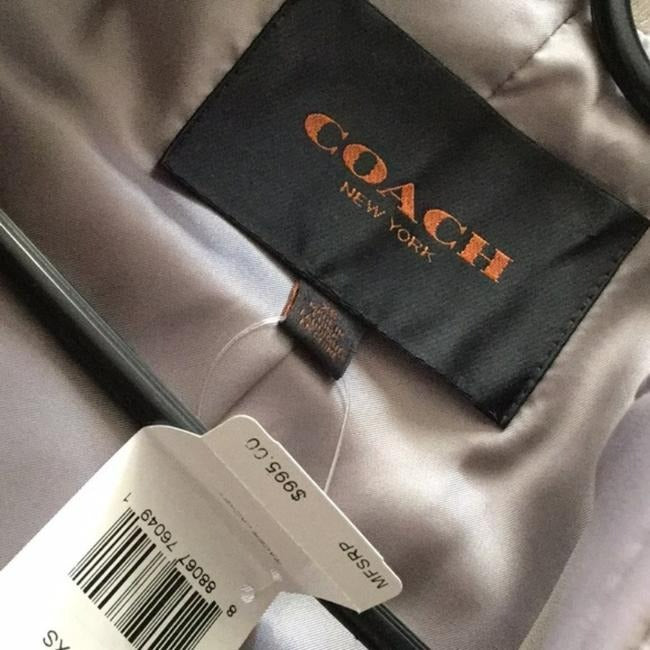 Coach Grey Birch Leather Chrome Jacket