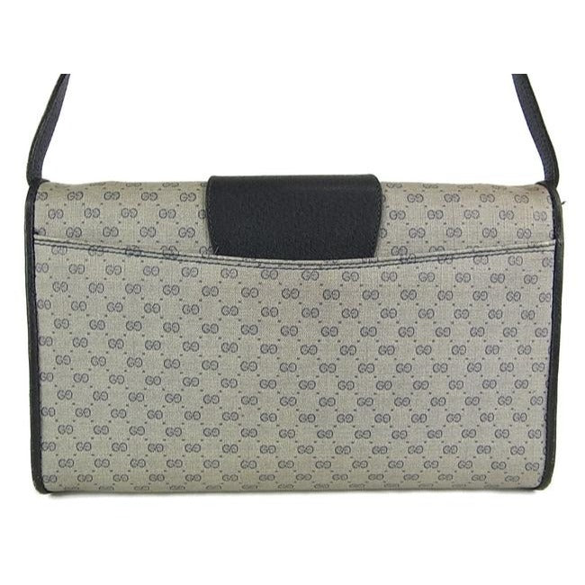 Gucci Horsebit Micro Guccissima Print Ctd Canvas Leather Two Way Blue Patent Gg Canvas Cross Body Bag