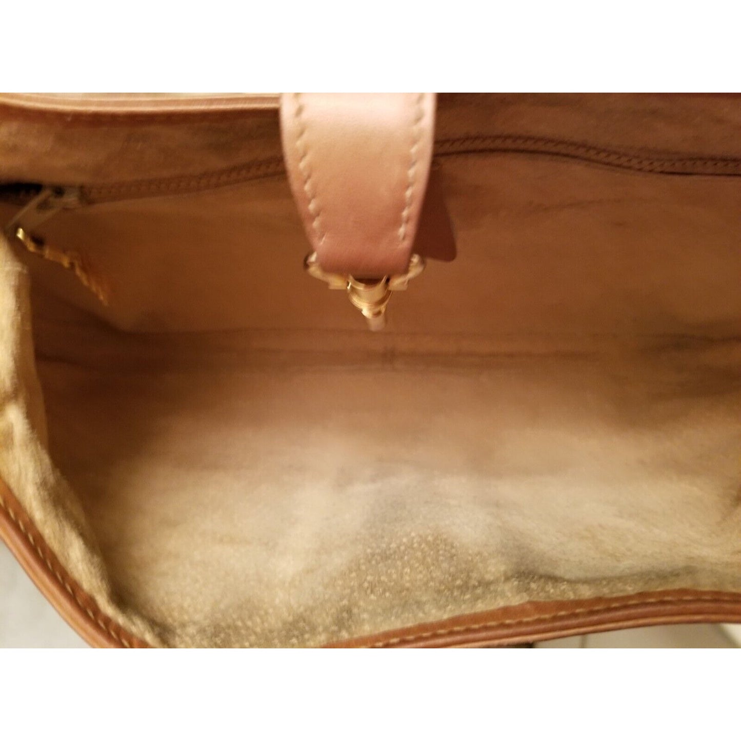 Rare, vintage, Gucci, camel leather 1961 Jackie hobo shoulder bag with a red & green center stripe, gold piston closure, & extender strap