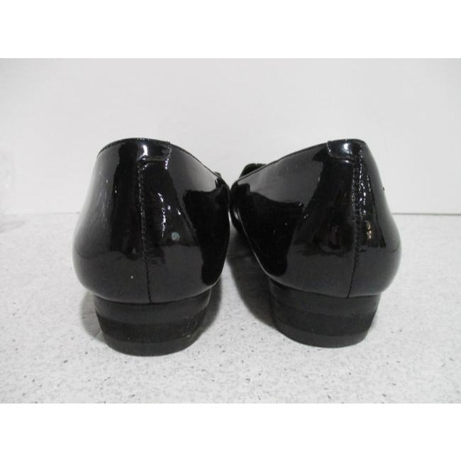 Pour La Victoire Patent Black Sarina Square Toe Sip On Flats Size Us