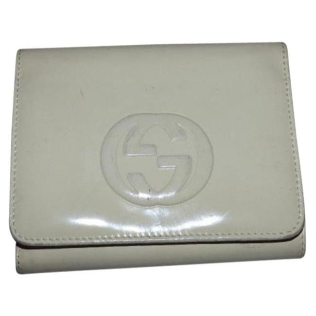 Gucci Ivory Patent Leather Tom Ford Era Tri Fold Wallet
