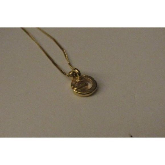 Givenchy Gold G Charm on an 18 Snake Chain Necklace- NWT