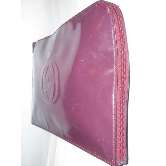 Gucci Tom Ford Purple Patent Leather XL Clutch