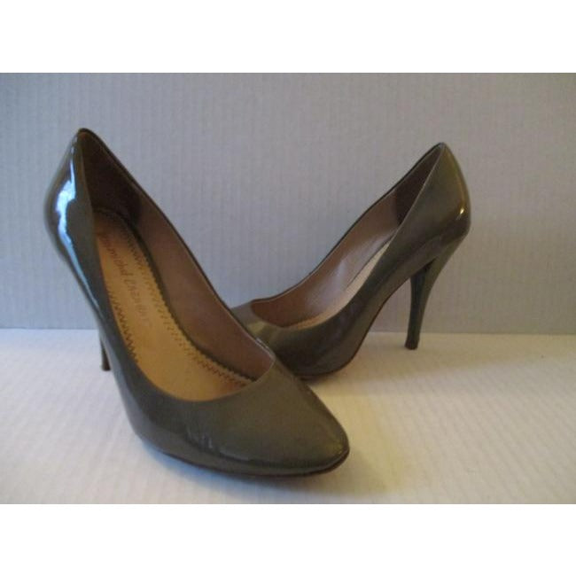 Jean Michel Cazabat Dark Taupe Patent Leather Pumps Size Us