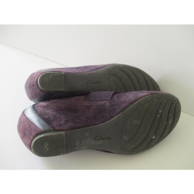 Clarks Purple Plum Suede Elasticized Mary Jane Flats Size Eu