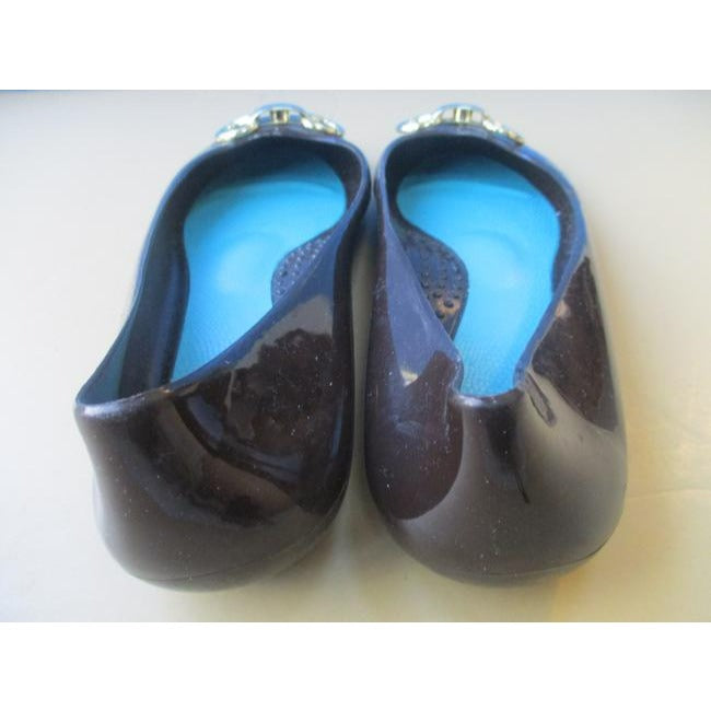 Oka B Brown Jelly Ballet With Teal Turquoise Insoles Flats Size Eu