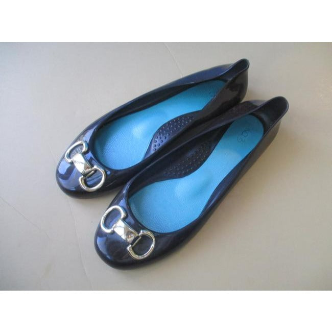 Oka B Brown Jelly Ballet With Teal Turquoise Insoles Flats Size Eu