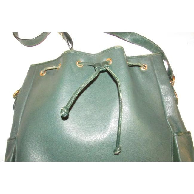 Gucci Vintage Guccidesigner Purses Green Leather Satchel