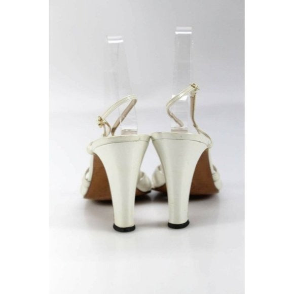 Gucci Ivory Leather Vintage Early MOD Sandals