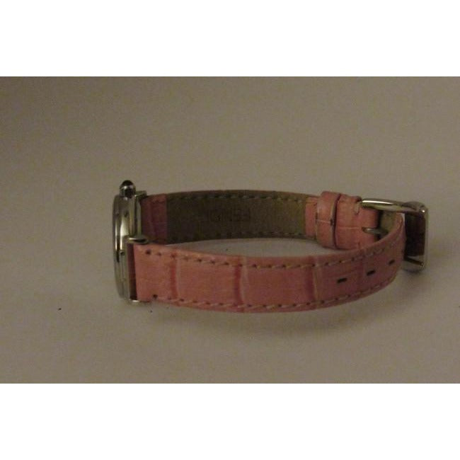 Fendi Satin Mother Of Pearl Pink Stainless Steel Submarine Mop Face And Crocodile Band Watch