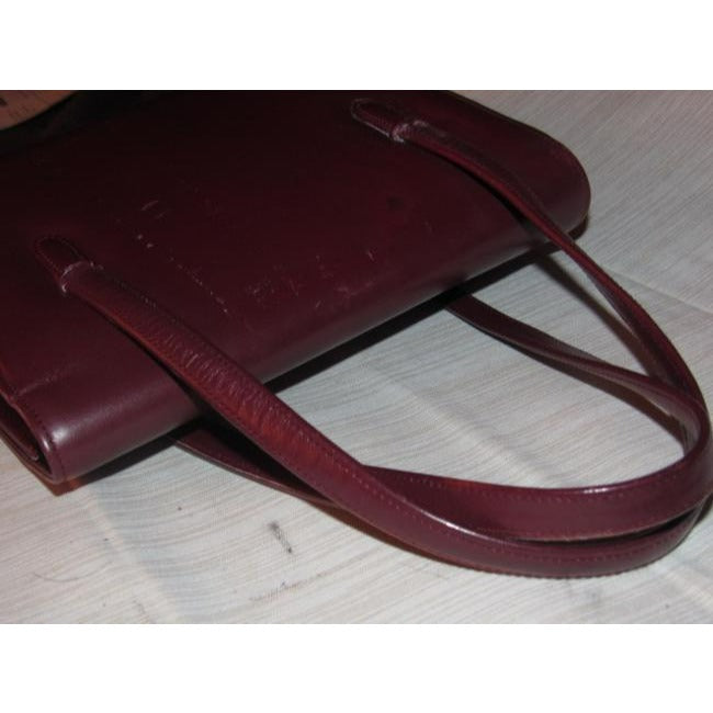 Gucci Vintage Burgundy Leather Satchel