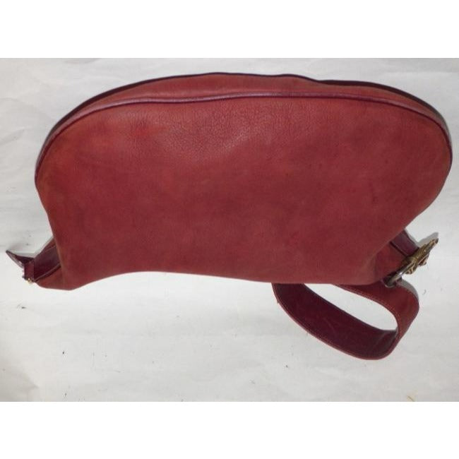 Gucci Vintage Burgundy Red Suede With Leather Hobo Bag