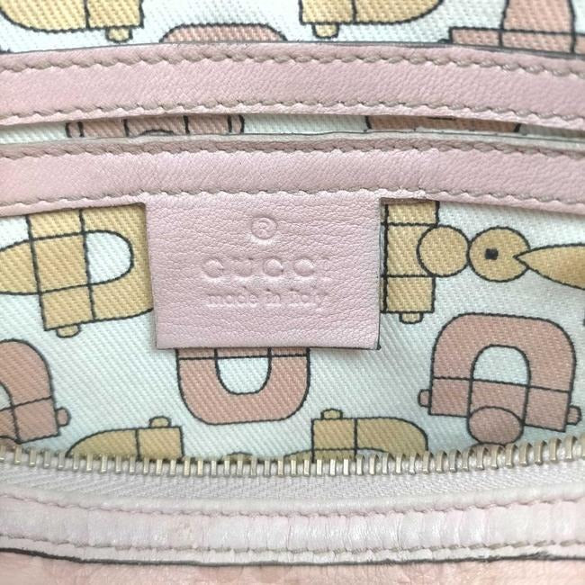 Gucci Joy Bag Boston Print Joy Pink Guccissimagold Gg Leather Satchel