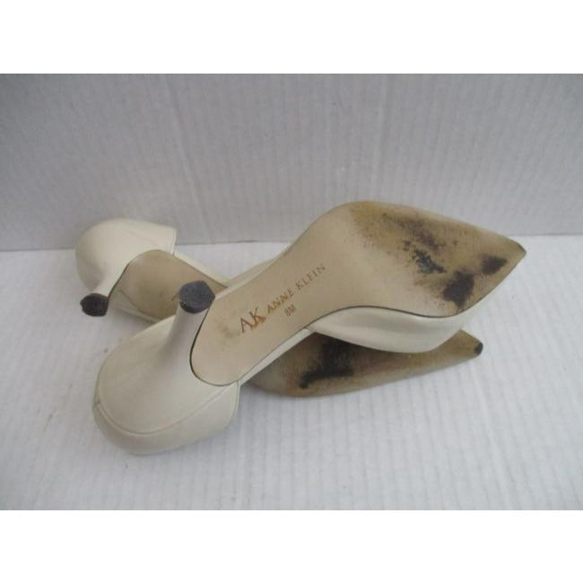 Anne Klein Cream Pointed Toe D Orsay Heels Pumps Size Us