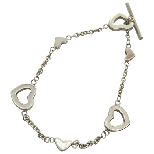Tiffany & Co. sterling 7" bracelet with heart links- Retired