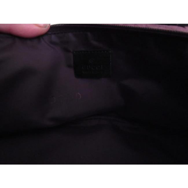 Gucci Newer Black Canvas Leather And Hobo Bag