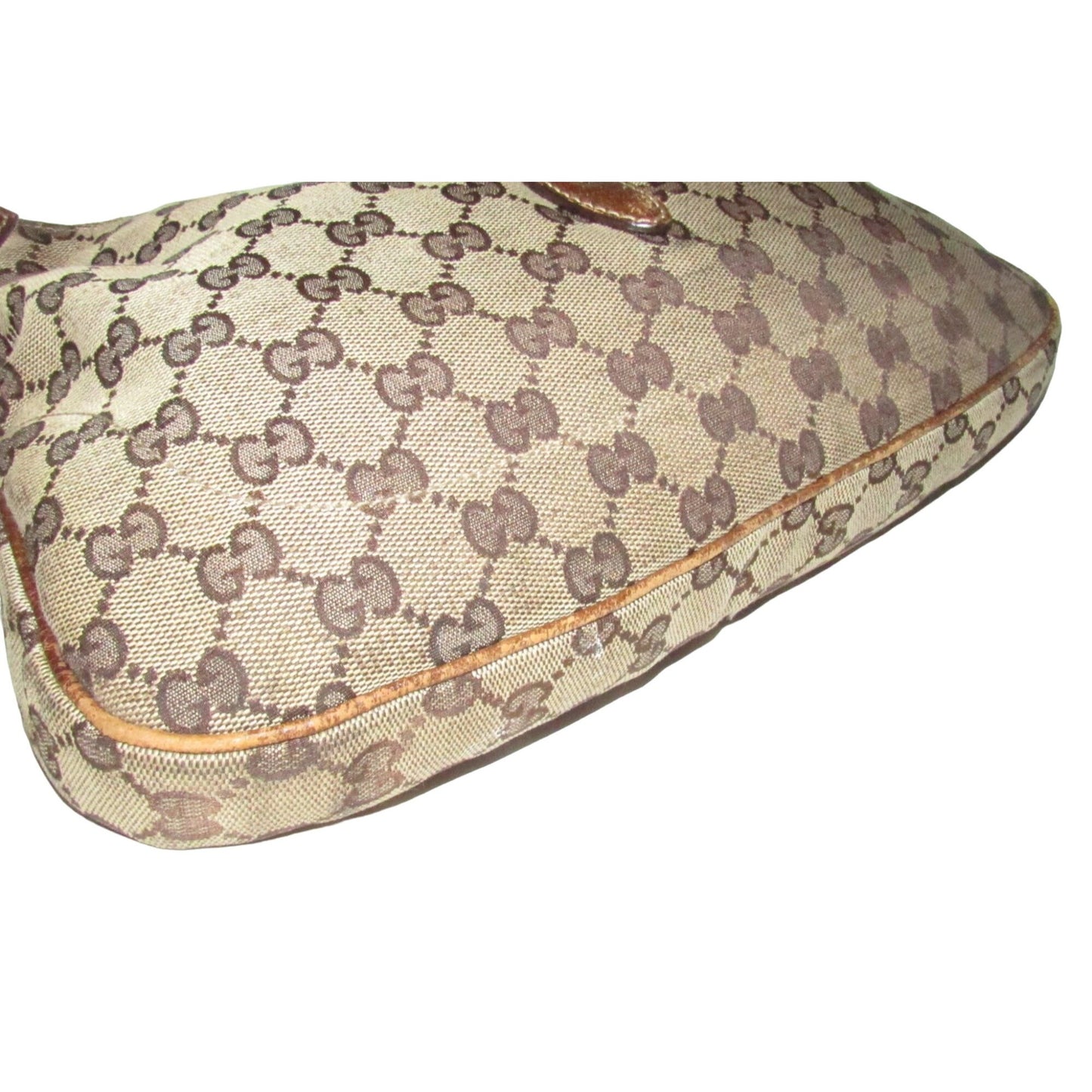 Gucci brown Guccissima print XL Jackie hobo with a gold piston clasp!