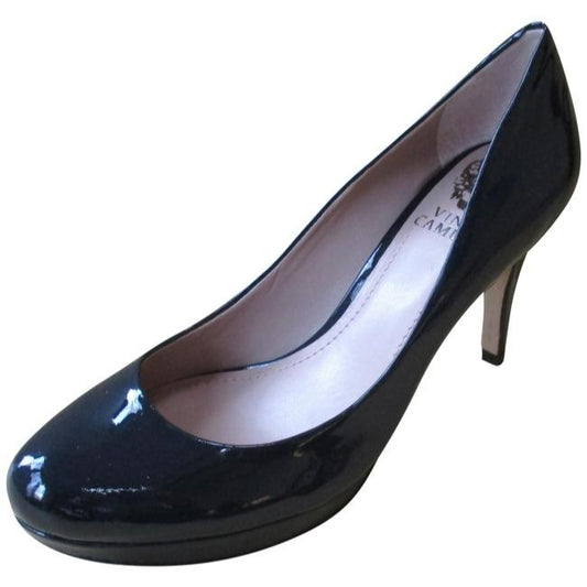 Vince Camuto Black Patent Leather Almond Toe Pumps Size Us