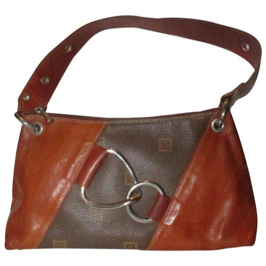 Pursesdesigner Purses Chestnut Brown Leather And Logo Print Coated Canvas In Shades Of Brown Hobo Ba