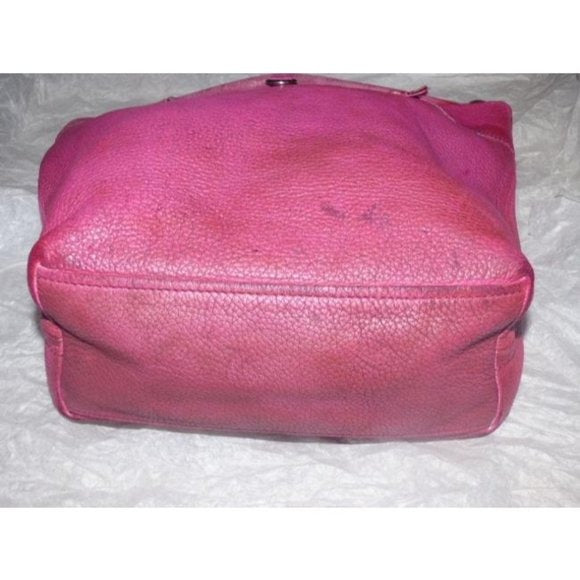 RETRO-Prada Vintage Dark Pink Textured Leather Large Hobo Bag