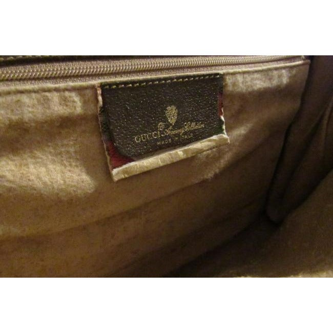 Gucci Horsebit Vintage Accessory Collection Two Way Brown Gg Canvas Bag