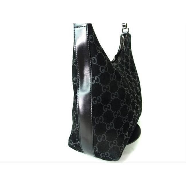 Gucci Gg Supreme Shoulder Tom Ford Guccissima Embossed Style Black Suede Leather And Hobo Bag