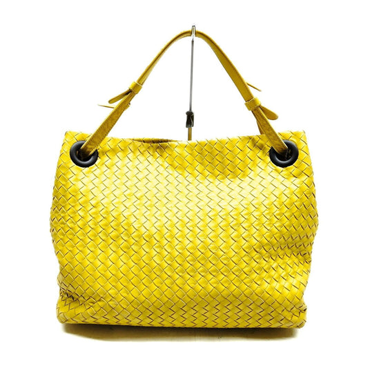 Bottega Veneta intrecciato yellow leather XL tote style purse