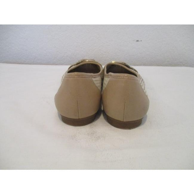 Ak Anne Klein Taupe Tan Beige Cream Perferated Flats Size Us