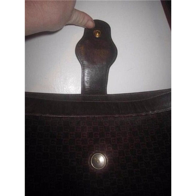 Gucci Vintage Shades Of Brown In Leather Suede Satchel