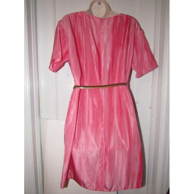 Marni Abstract Design In Shades Of Pink In Silk Mid Length Cocktail Dress