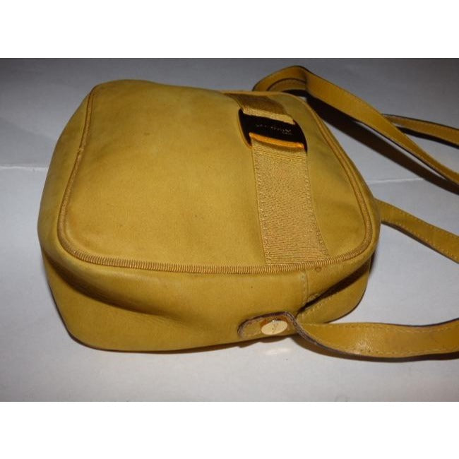 Salvatore Ferragamo Vara Ribbon Mustard Yellow Suede And Leather Cross Body Bag