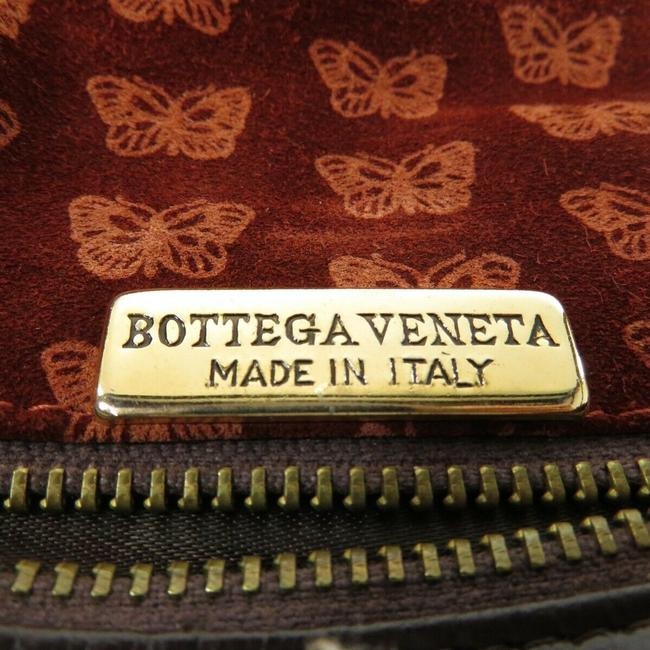 Bottega Veneta Red Suede with Orange Butterfly Print Saddle Bag