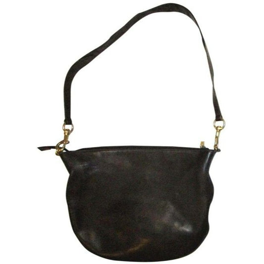 Gucci Vintage Purses Black Leather Hobo Bag