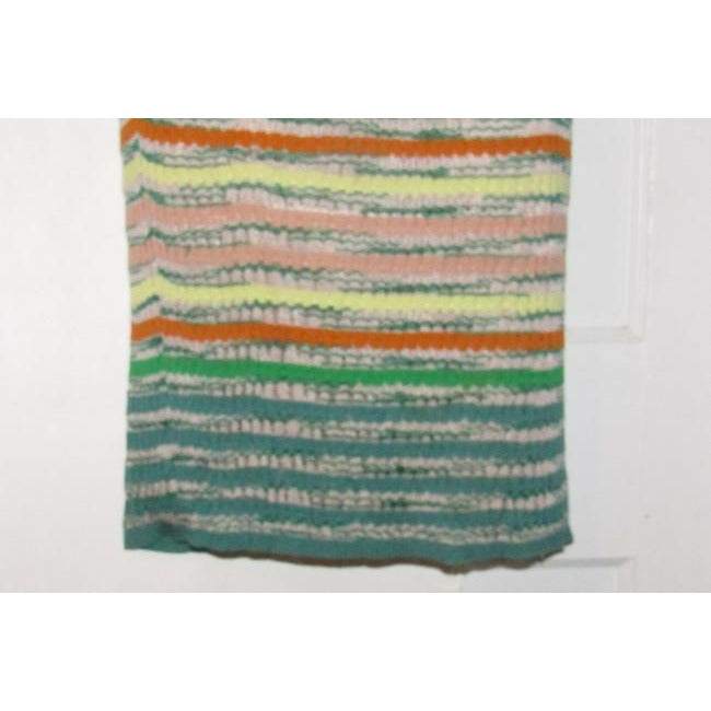 Missoni Green Blue Pink And Orange Multi Colored Striped Chevron Design Skirts