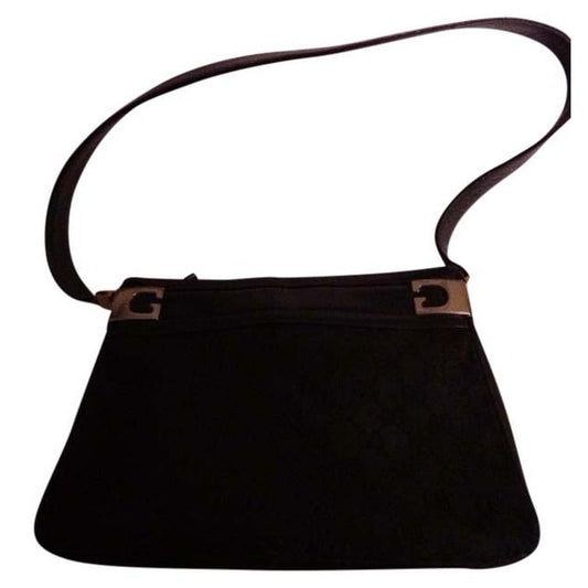 Gucci Vintage Purses Black Suede Hobo Bag