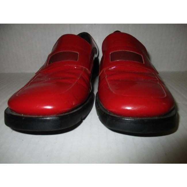 Gucci Purple Red Patent Leather Vintage Loafer Flats Size Eu