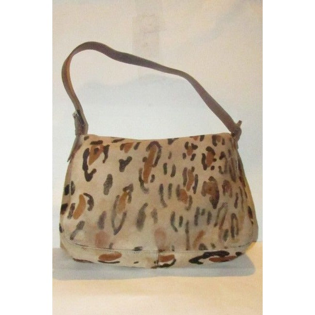 Fendi Mamma Zucco Purse Leopard Print On Pony Hair And Leather Shoulder Bag