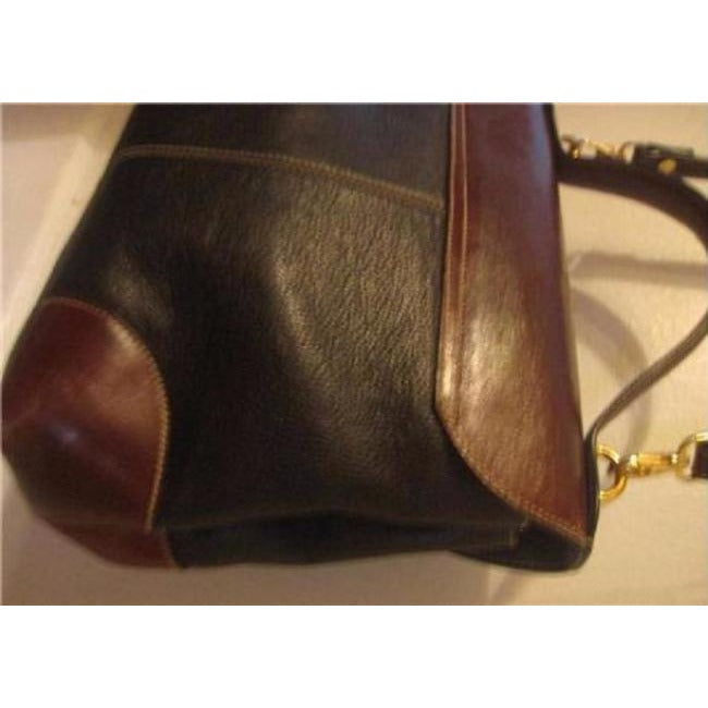 Bally Vintage Pursesdesigner Purses Black And Brown Leather Satchel