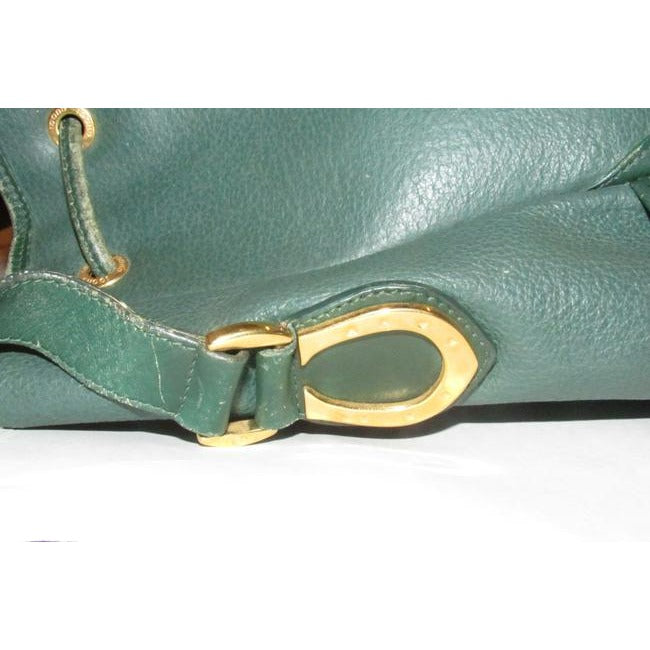 Gucci Vintage Guccidesigner Purses Green Leather Satchel