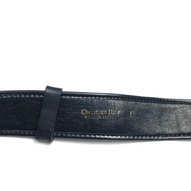 Dior Blue & Black Trotter Print Belt With Two-tone CD Buckle Belt