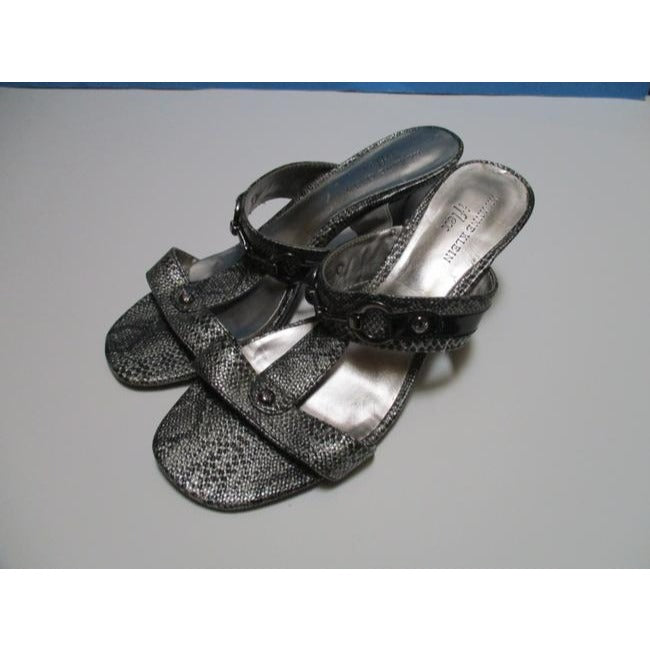 Ak Anne Klein Gray Iflex Harlen T Strap Slides Pumps Size Us